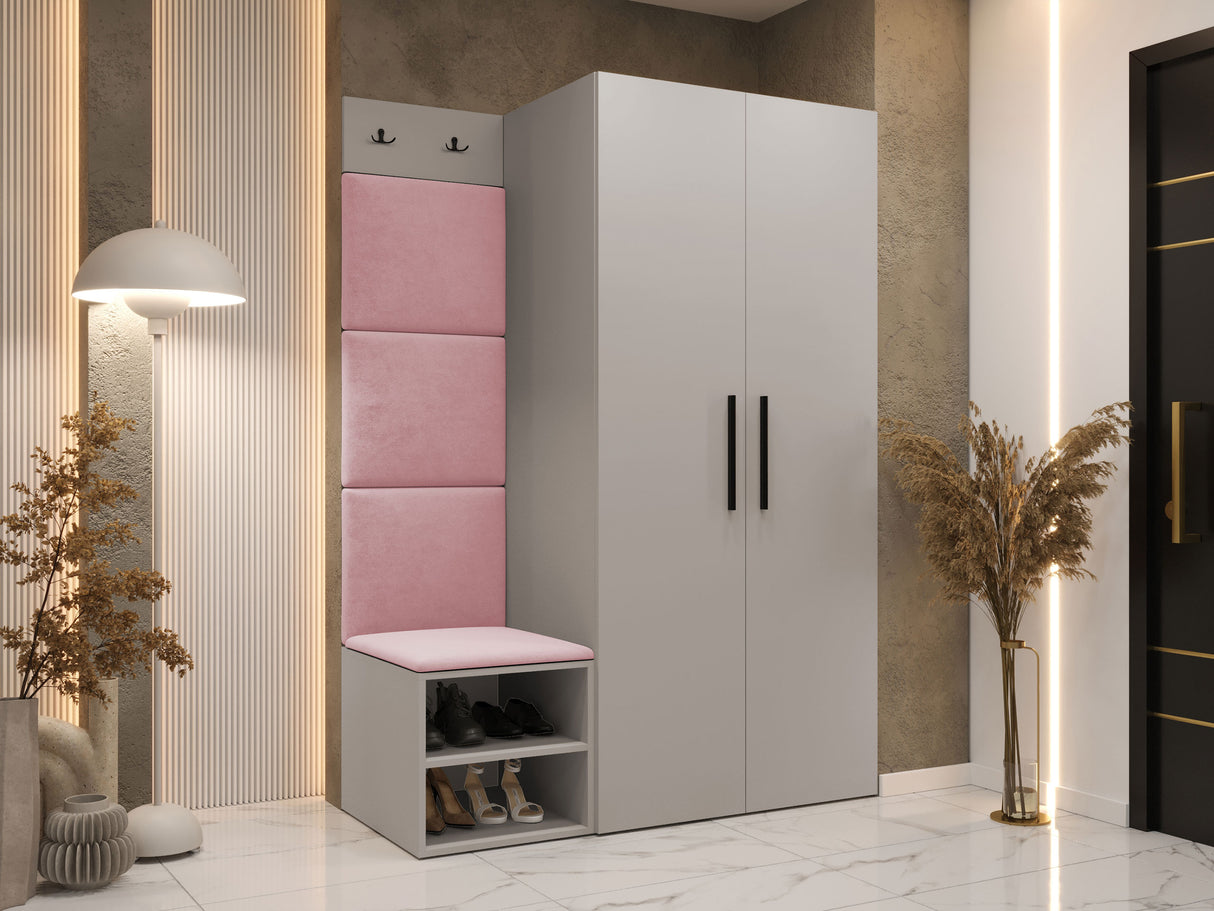 Előszoba garnitúra Garderoba MEDI IV, Keret színe: Kasmír, Puha falpanel színe: Manila 09