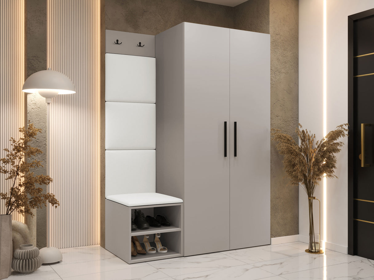 Előszoba garnitúra Garderoba MEDI IV, Keret színe: Kasmír, Puha falpanel színe: Soft 017