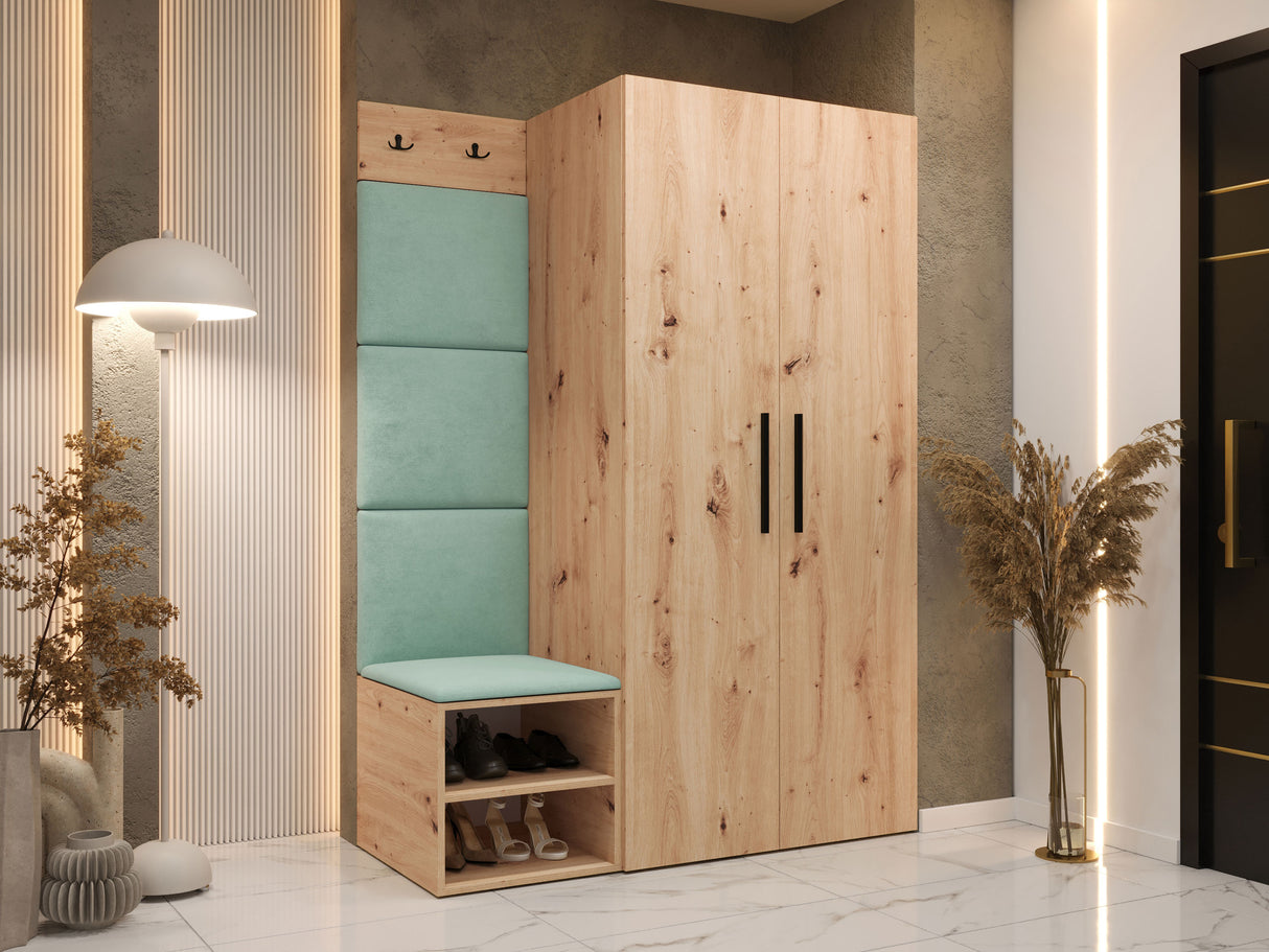 Előszoba garnitúra Garderoba MEDI IV, Keret színe: Artisan tölgy, Puha falpanel színe: Manila 11