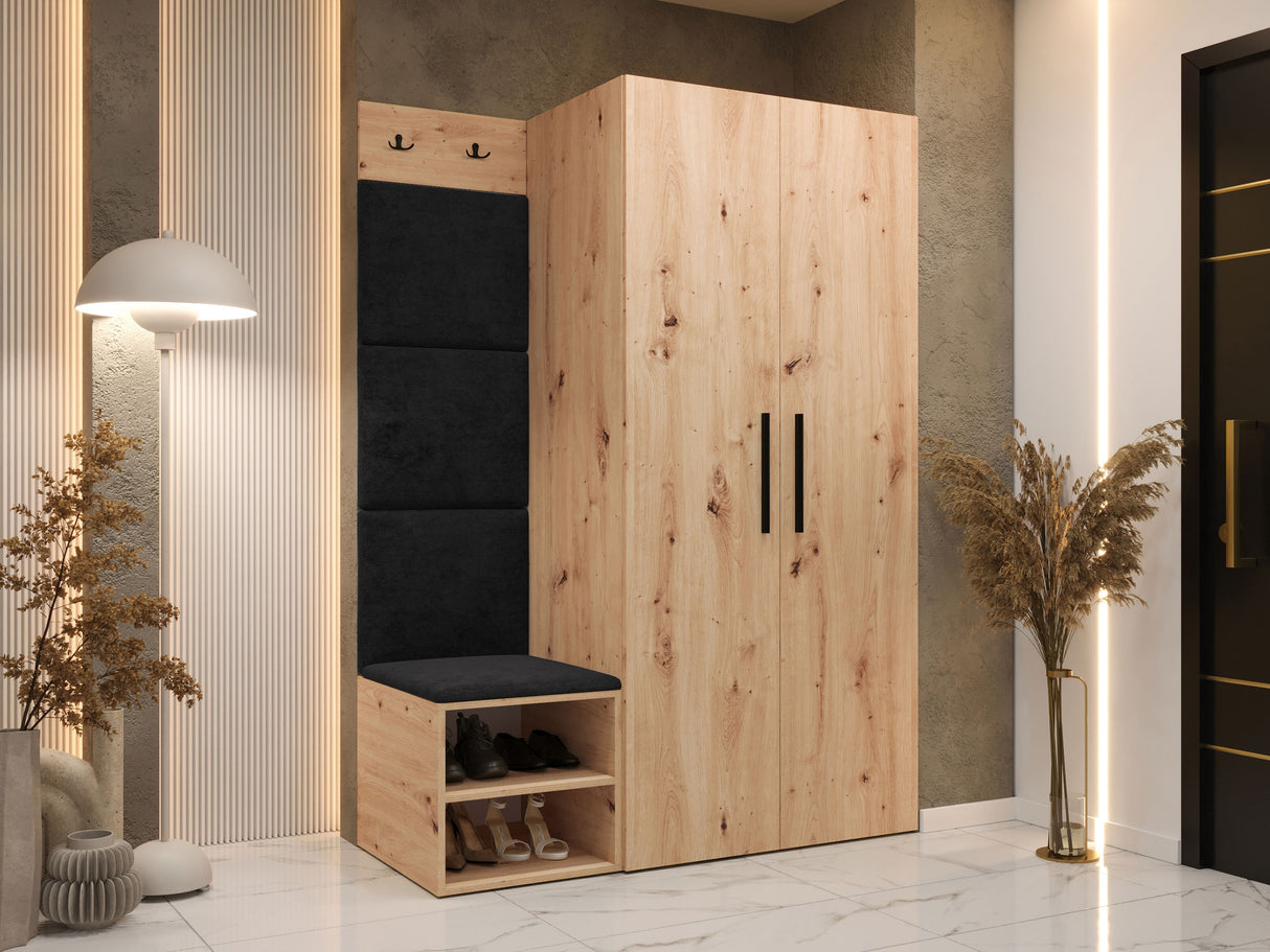 Előszoba garnitúra Garderoba MEDI IV, Keret színe: Artisan tölgy, Puha falpanel színe: Manila 18