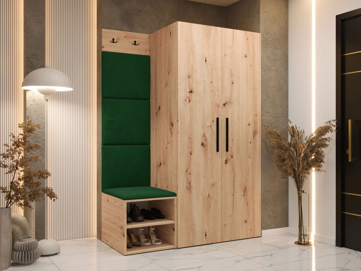 Előszoba garnitúra Garderoba MEDI IV, Keret színe: Artisan tölgy, Puha falpanel színe: Manila 35