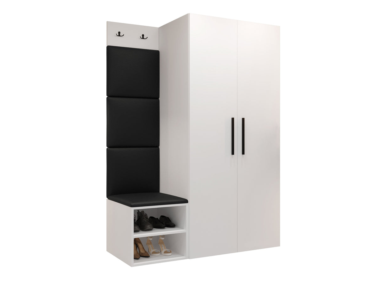 Előszoba garnitúra Garderoba MEDI IV, Keret színe: Fehér, Puha falpanel színe: Soft 011