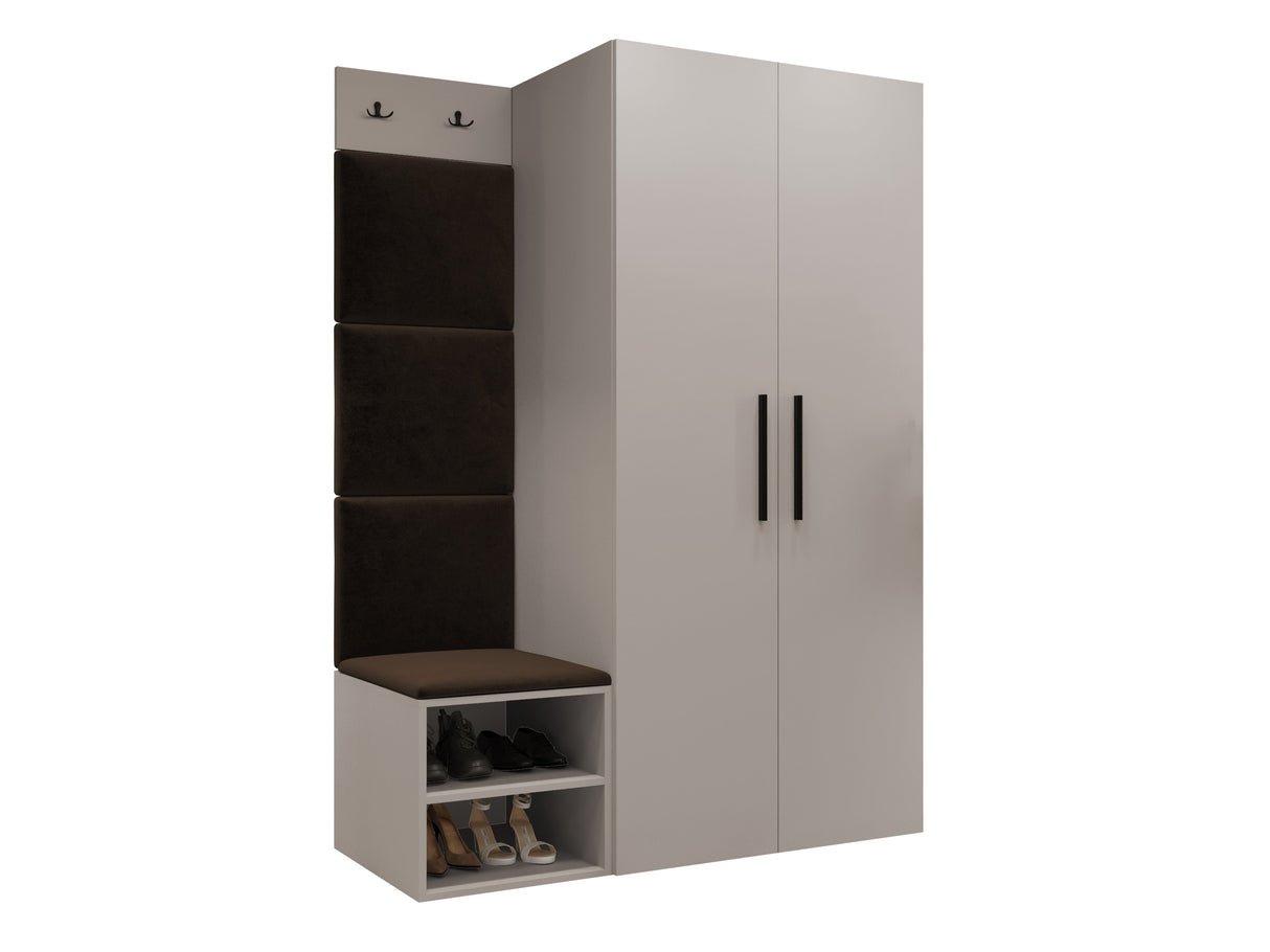 Előszoba garnitúra Garderoba MEDI IV, Keret színe: Kasmír, Puha falpanel színe: Manila 04