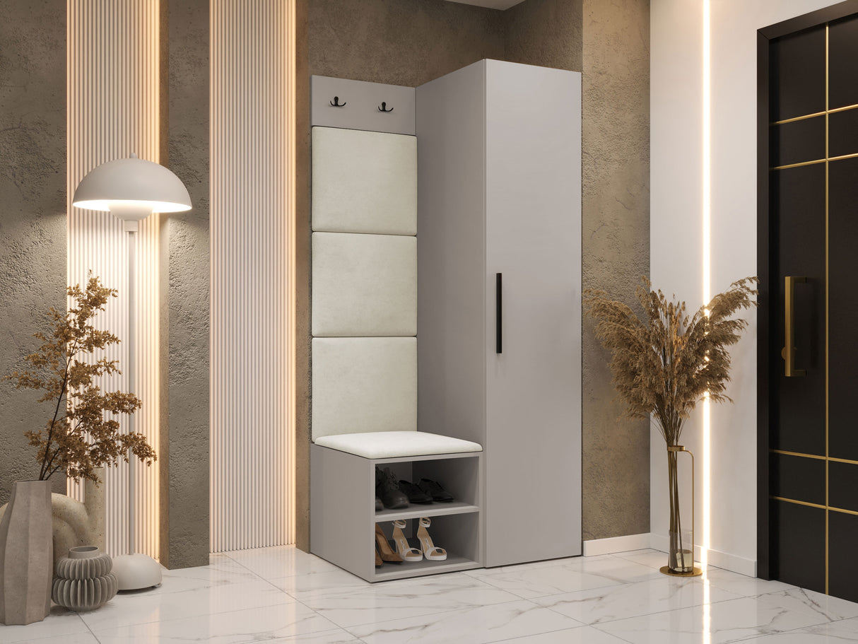 Előszoba garnitúra Garderoba MEDI III, Keret színe: Kasmír, Puha falpanel színe: Manila 02