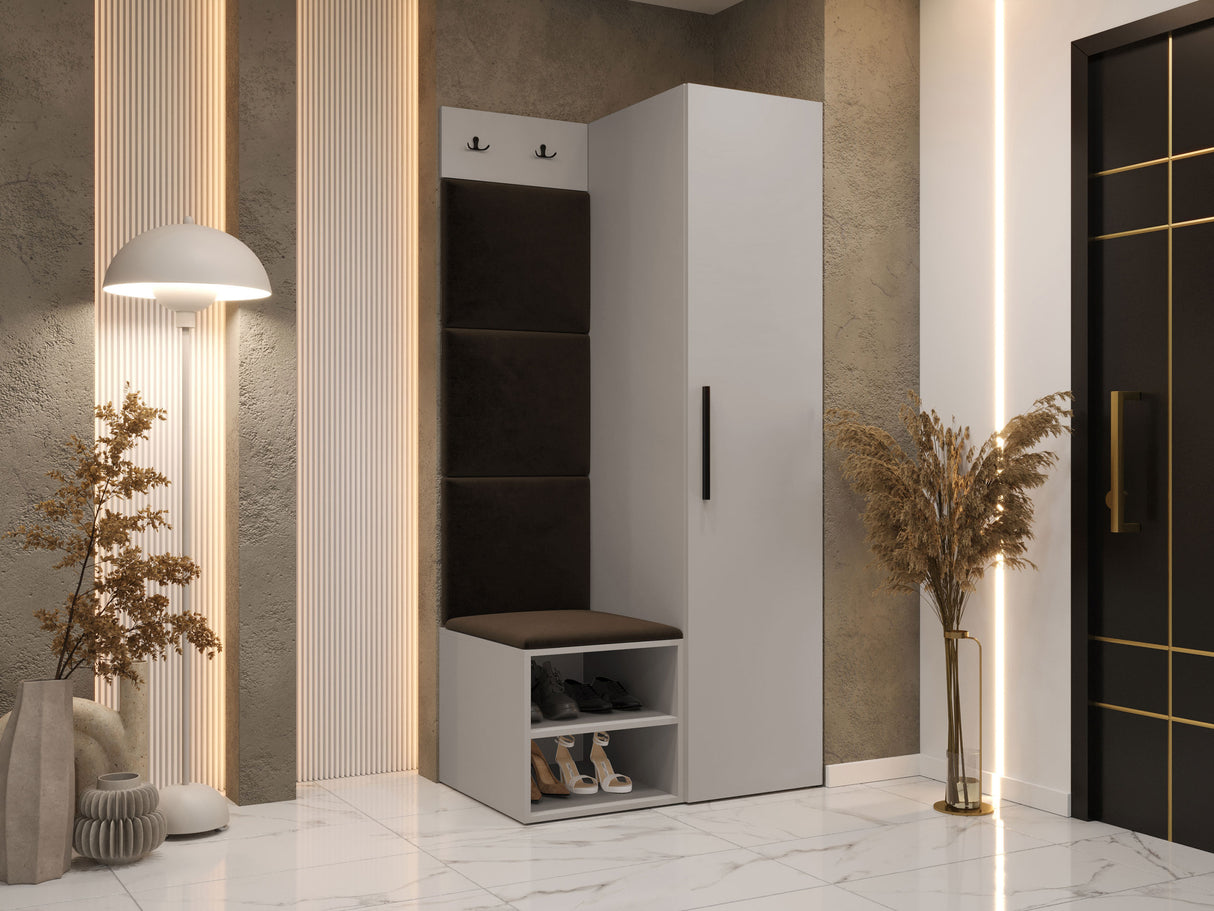 Előszoba garnitúra Garderoba MEDI III, Keret színe: Kasmír, Puha falpanel színe: Manila 04