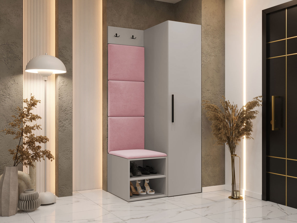 Előszoba garnitúra Garderoba MEDI III, Keret színe: Kasmír, Puha falpanel színe: Manila 09