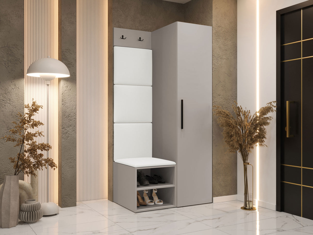 Előszoba garnitúra Garderoba MEDI III, Keret színe: Kasmír, Puha falpanel színe: Soft 017