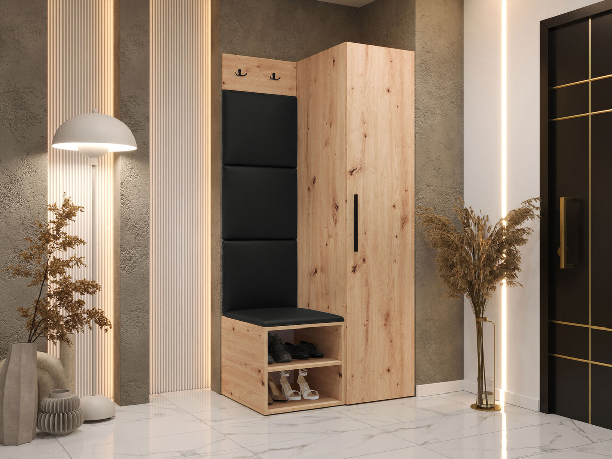 Előszoba garnitúra Garderoba MEDI III, Keret színe: Artisan tölgy, Puha falpanel színe: Soft 011