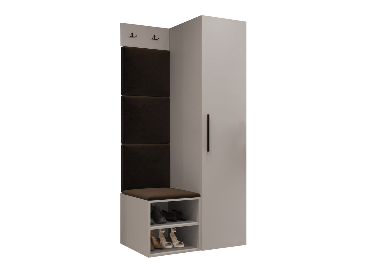 Előszoba garnitúra Garderoba MEDI III, Keret színe: Kasmír, Puha falpanel színe: Manila 04