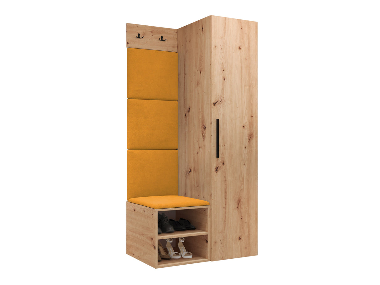 Előszoba garnitúra Garderoba MEDI III, Keret színe: Artisan tölgy, Puha falpanel színe: Manila 32