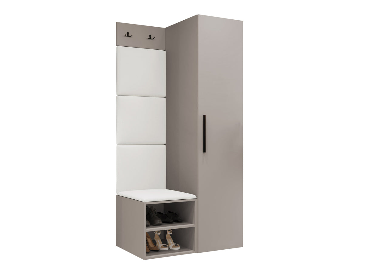 Előszoba garnitúra Garderoba MEDI III, Keret színe: Kasmír, Puha falpanel színe: Soft 017