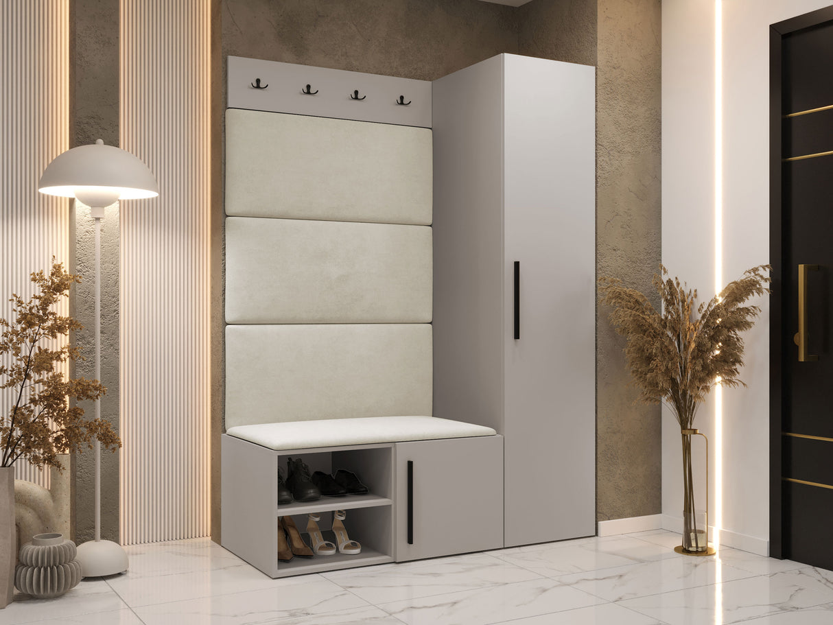 Előszoba garnitúra Garderoba MEDI II, Keret színe: Kasmír, Puha falpanel színe: Manila 02