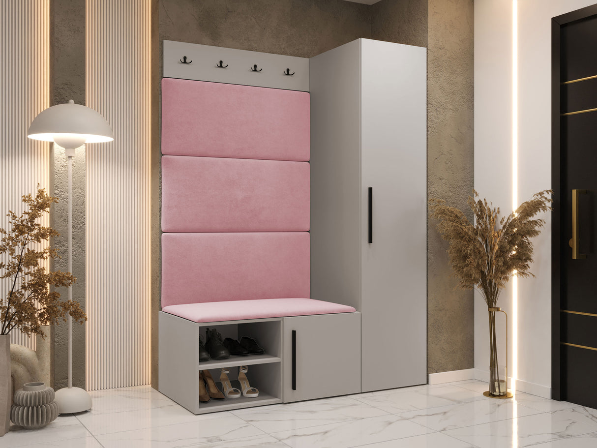 Előszoba garnitúra Garderoba MEDI II, Keret színe: Kasmír, Puha falpanel színe: Manila 09