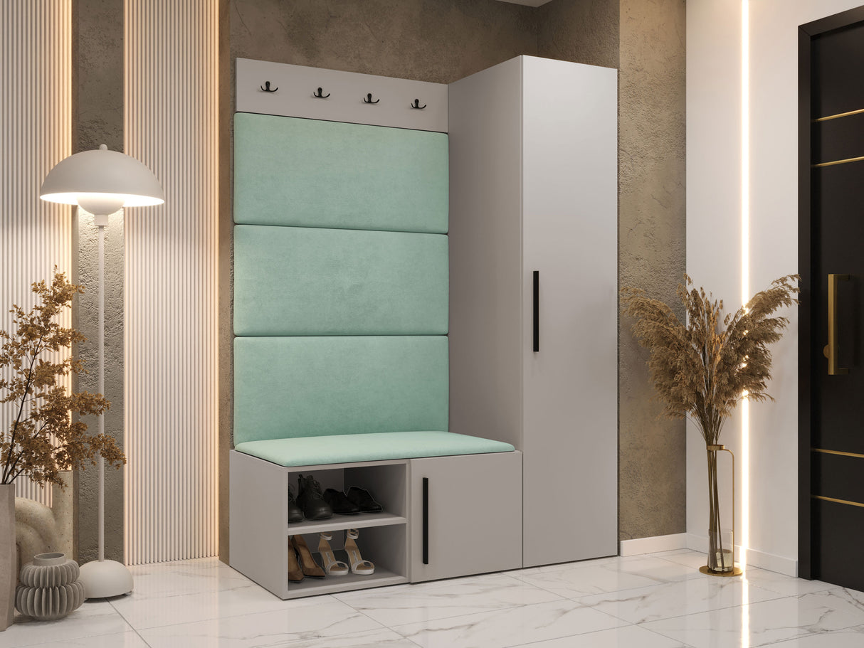 Előszoba garnitúra Garderoba MEDI II, Keret színe: Kasmír, Puha falpanel színe: Manila 11