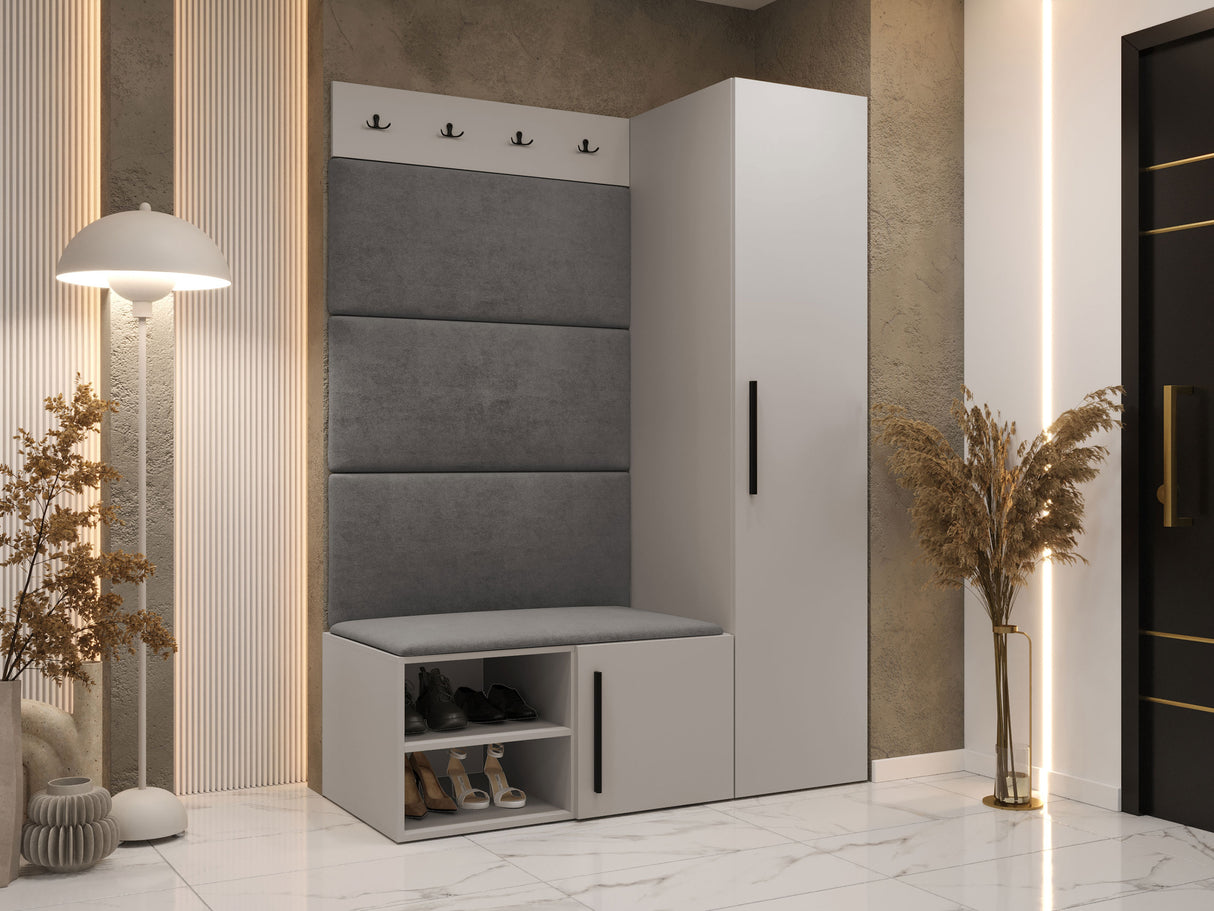 Előszoba garnitúra Garderoba MEDI II, Keret színe: Kasmír, Puha falpanel színe: Manila 16