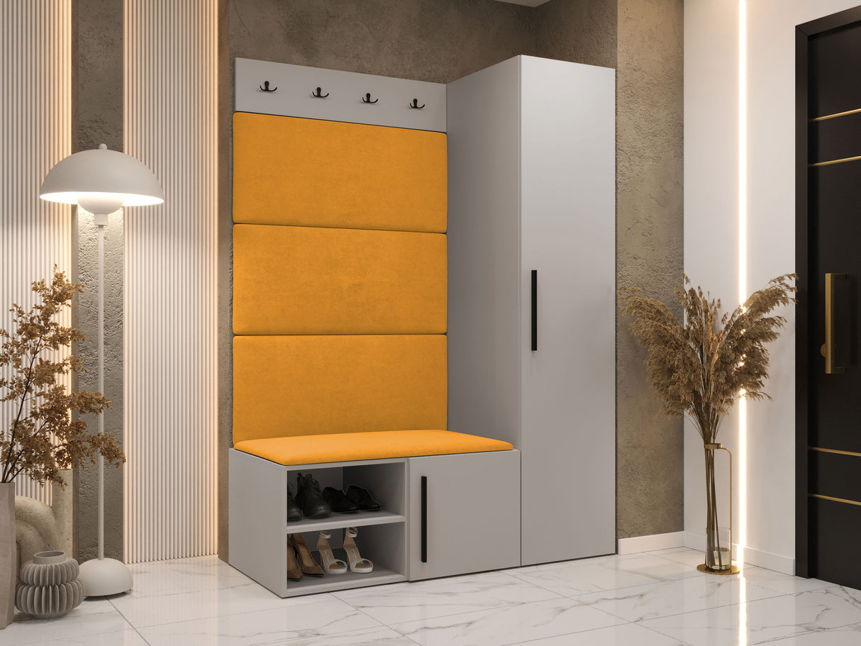 Előszoba garnitúra Garderoba MEDI II, Keret színe: Kasmír, Puha falpanel színe: Manila 32