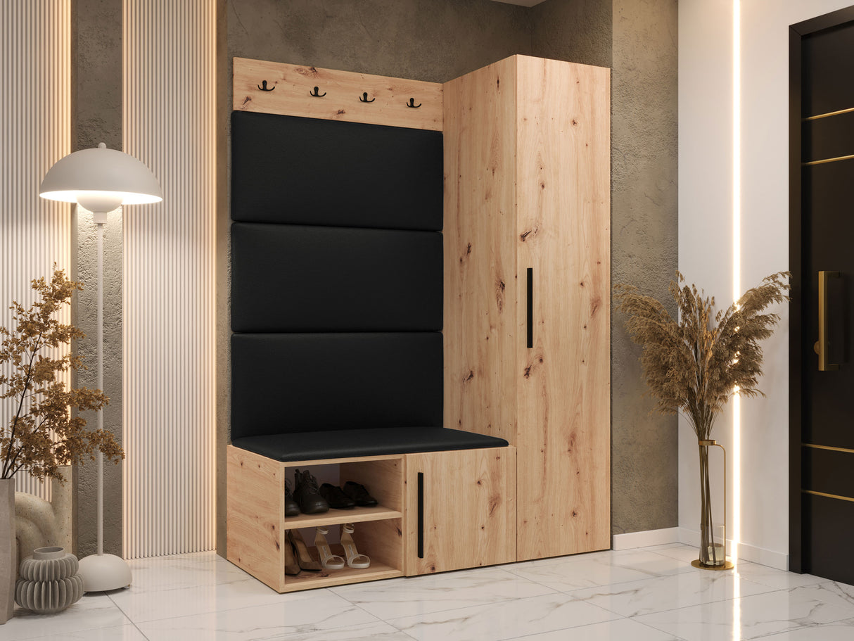 Előszoba garnitúra Garderoba MEDI II, Keret színe: Artisan tölgy, Puha falpanel színe: Soft 011