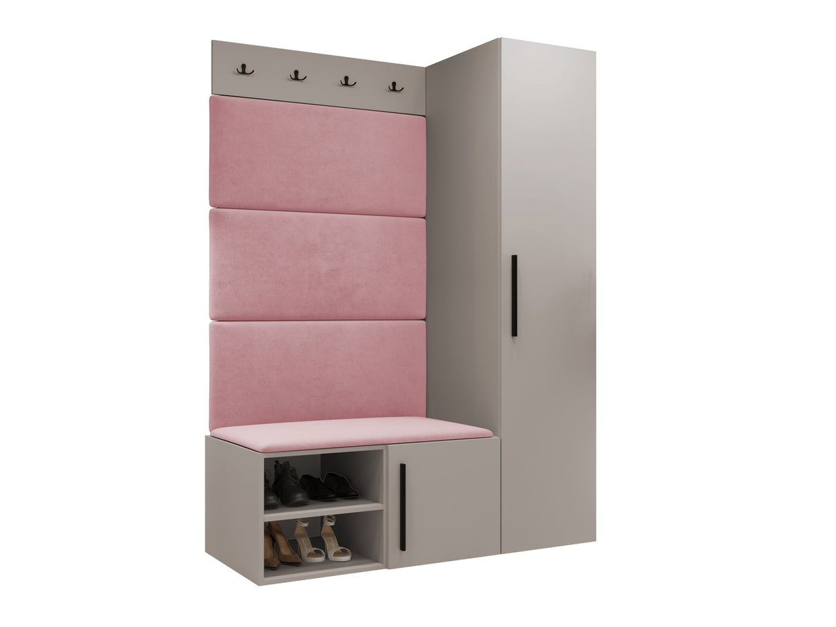 Előszoba garnitúra Garderoba MEDI II, Keret színe: Kasmír, Puha falpanel színe: Manila 09