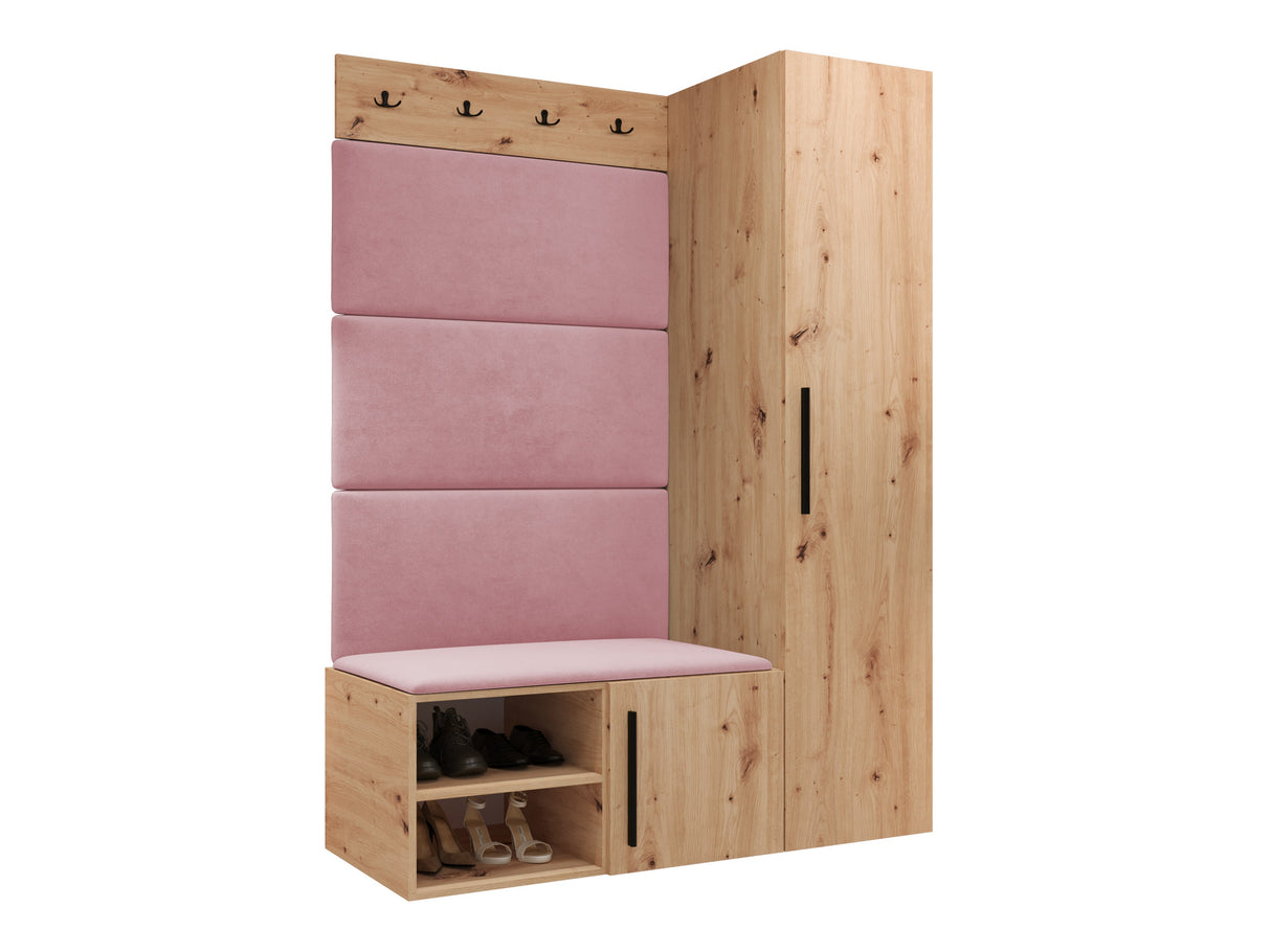 Előszoba garnitúra Garderoba MEDI II, Keret színe: Artisan tölgy, Puha falpanel színe: Manila 09