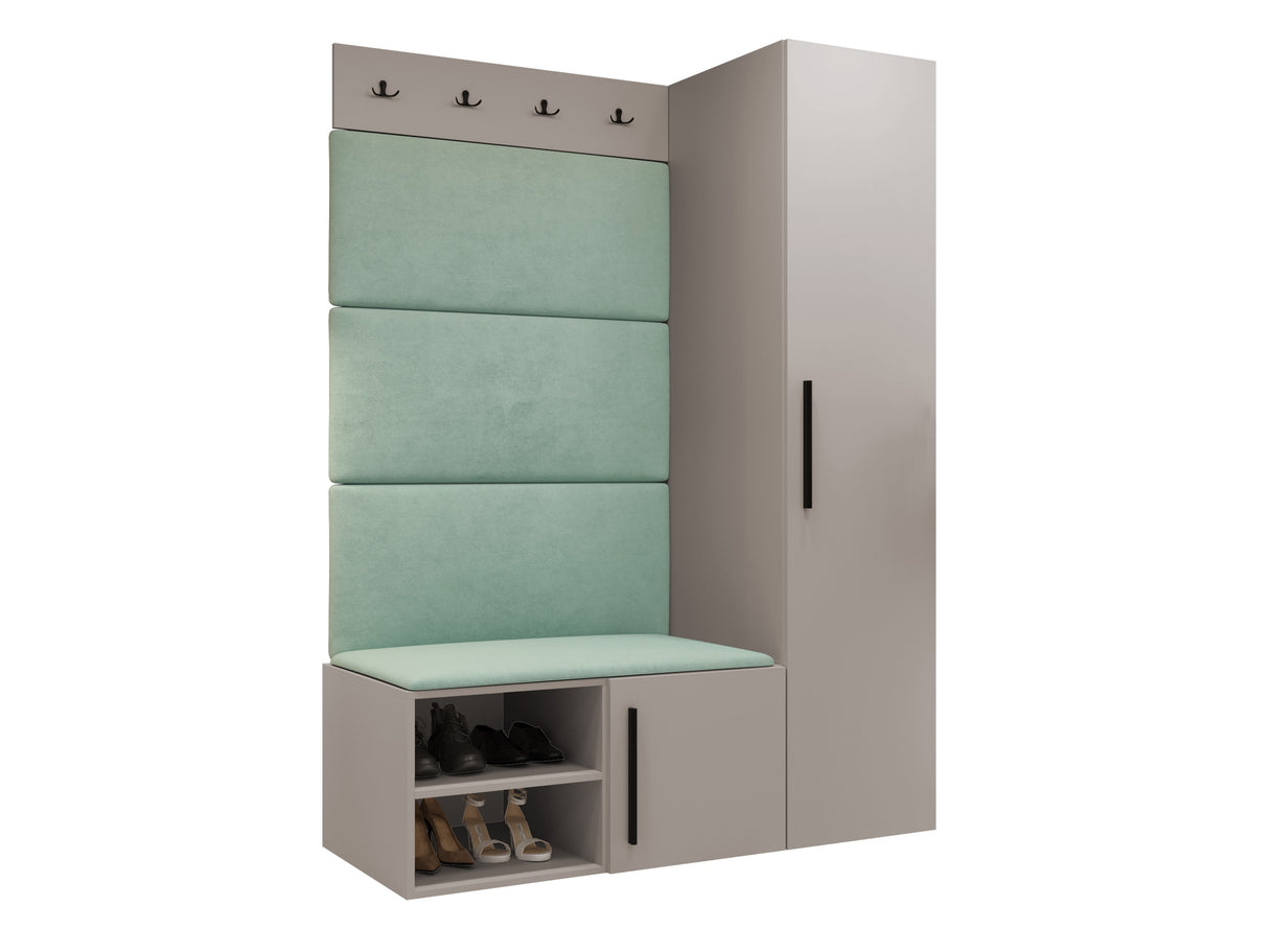 Előszoba garnitúra Garderoba MEDI II, Keret színe: Kasmír, Puha falpanel színe: Manila 11