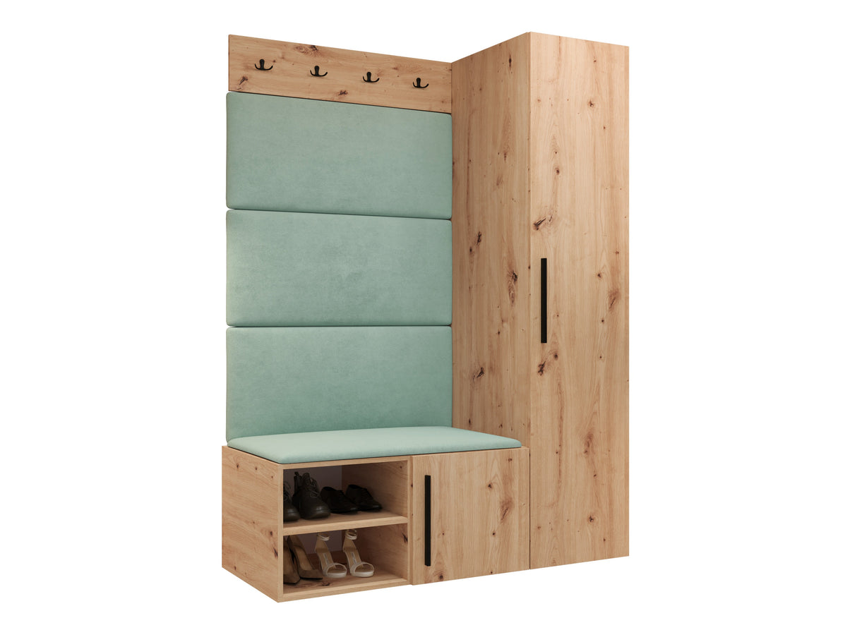 Előszoba garnitúra Garderoba MEDI II, Keret színe: Artisan tölgy, Puha falpanel színe: Manila 11