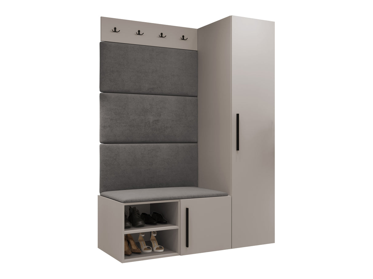 Előszoba garnitúra Garderoba MEDI II, Keret színe: Kasmír, Puha falpanel színe: Manila 16