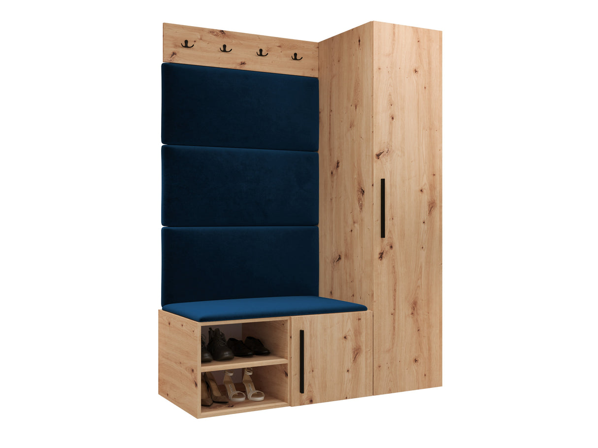 Előszoba garnitúra Garderoba MEDI II, Keret színe: Artisan tölgy, Puha falpanel színe: Manila 26