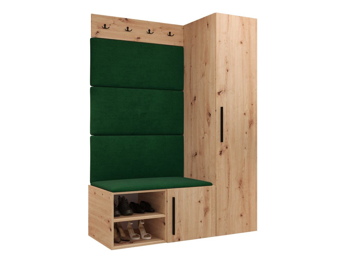 Előszoba garnitúra Garderoba MEDI II, Keret színe: Artisan tölgy, Puha falpanel színe: Manila 35