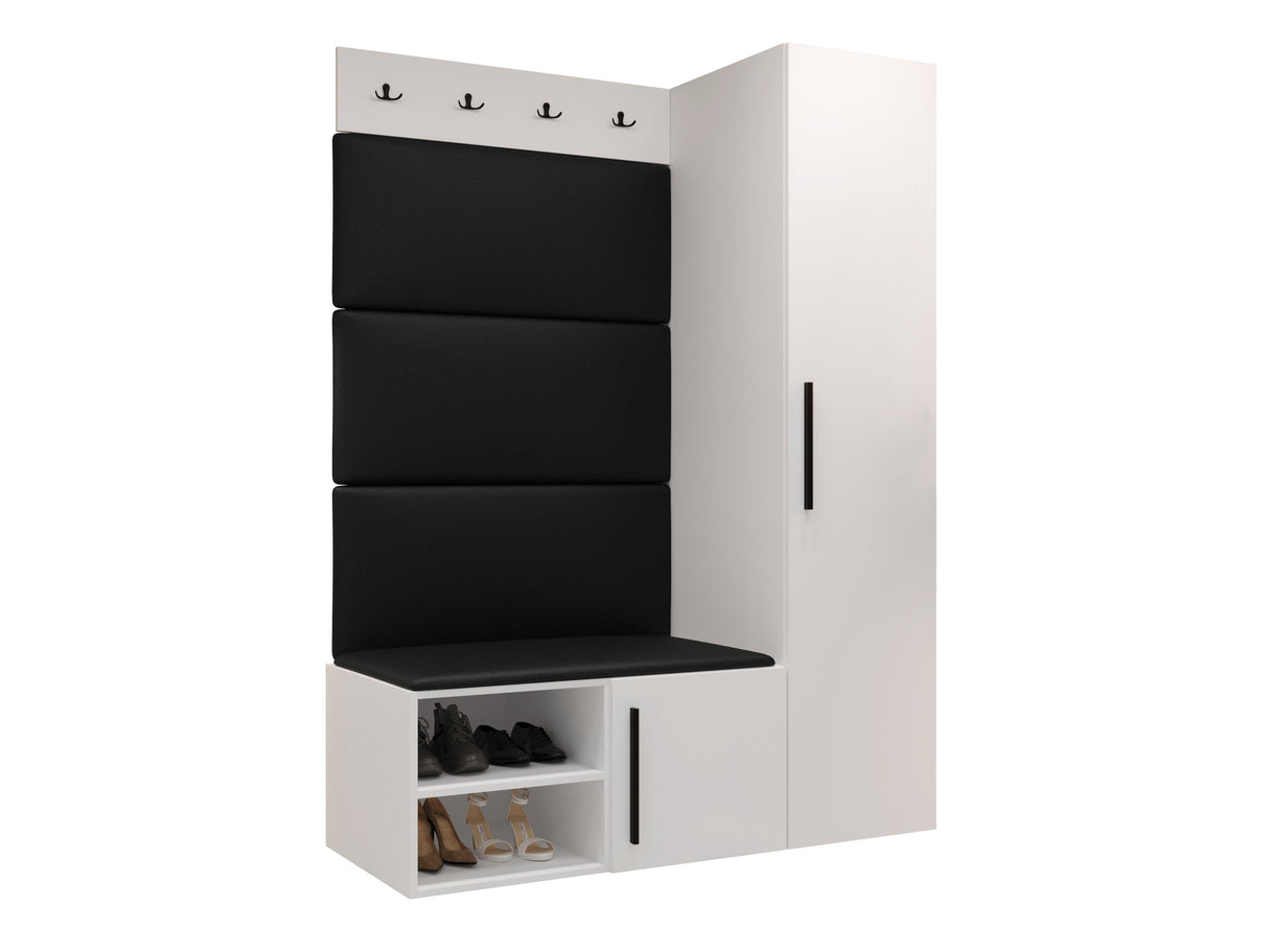 Előszoba garnitúra Garderoba MEDI II, Keret színe: Fehér, Puha falpanel színe: Soft 011