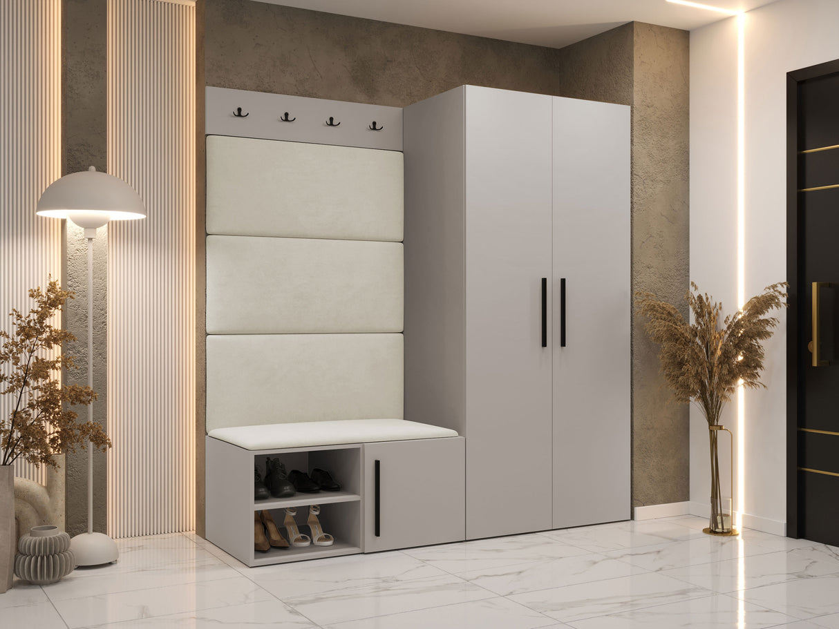 Előszoba garnitúra Garderoba MEDI I, Keret színe: Kasmír, Puha falpanel színe: Manila 02