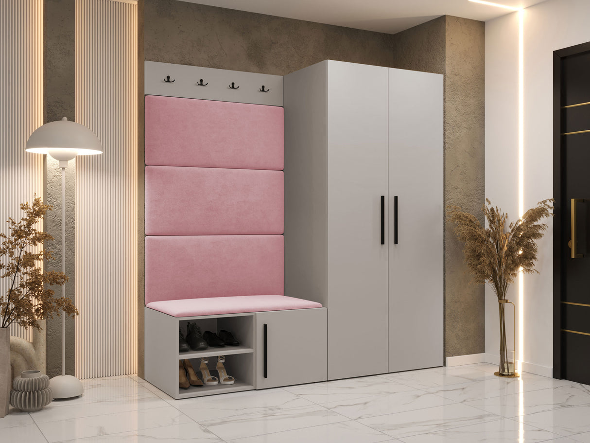 Előszoba garnitúra Garderoba MEDI I, Keret színe: Kasmír, Puha falpanel színe: Manila 09