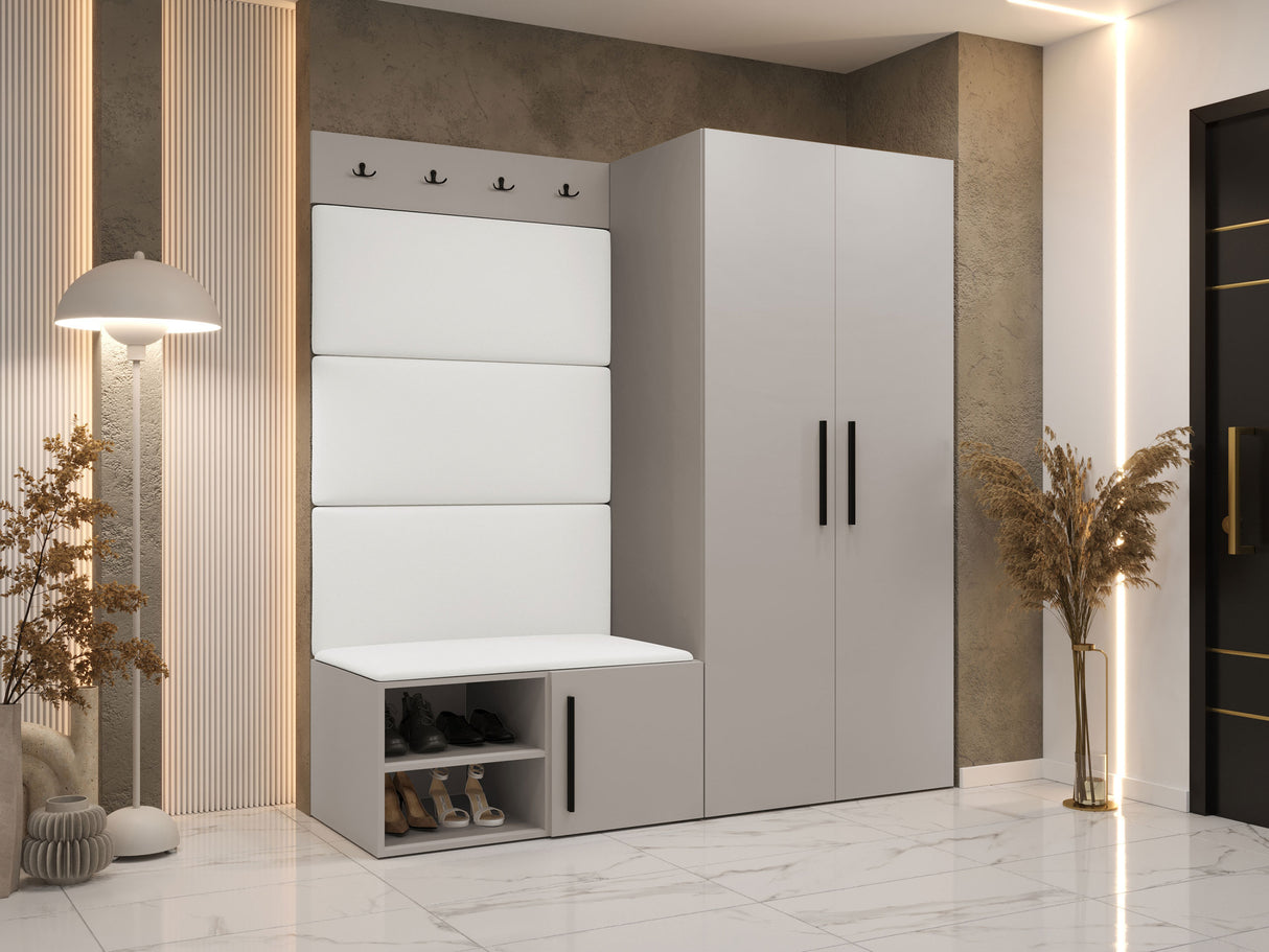 Előszoba garnitúra Garderoba MEDI I, Keret színe: Kasmír, Puha falpanel színe: Soft 017