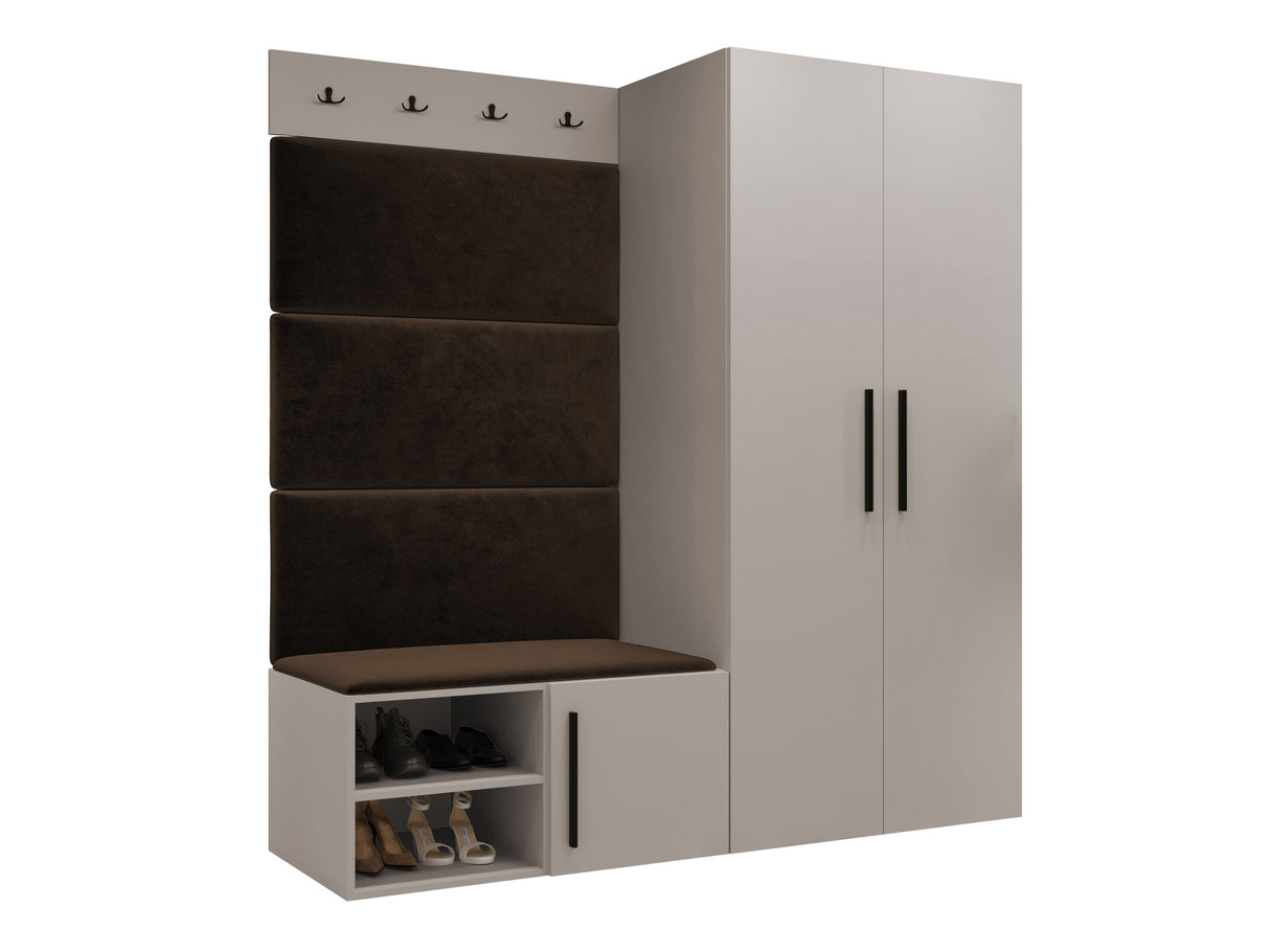 Előszoba garnitúra Garderoba MEDI I, Keret színe: Kasmír, Puha falpanel színe: Manila 04