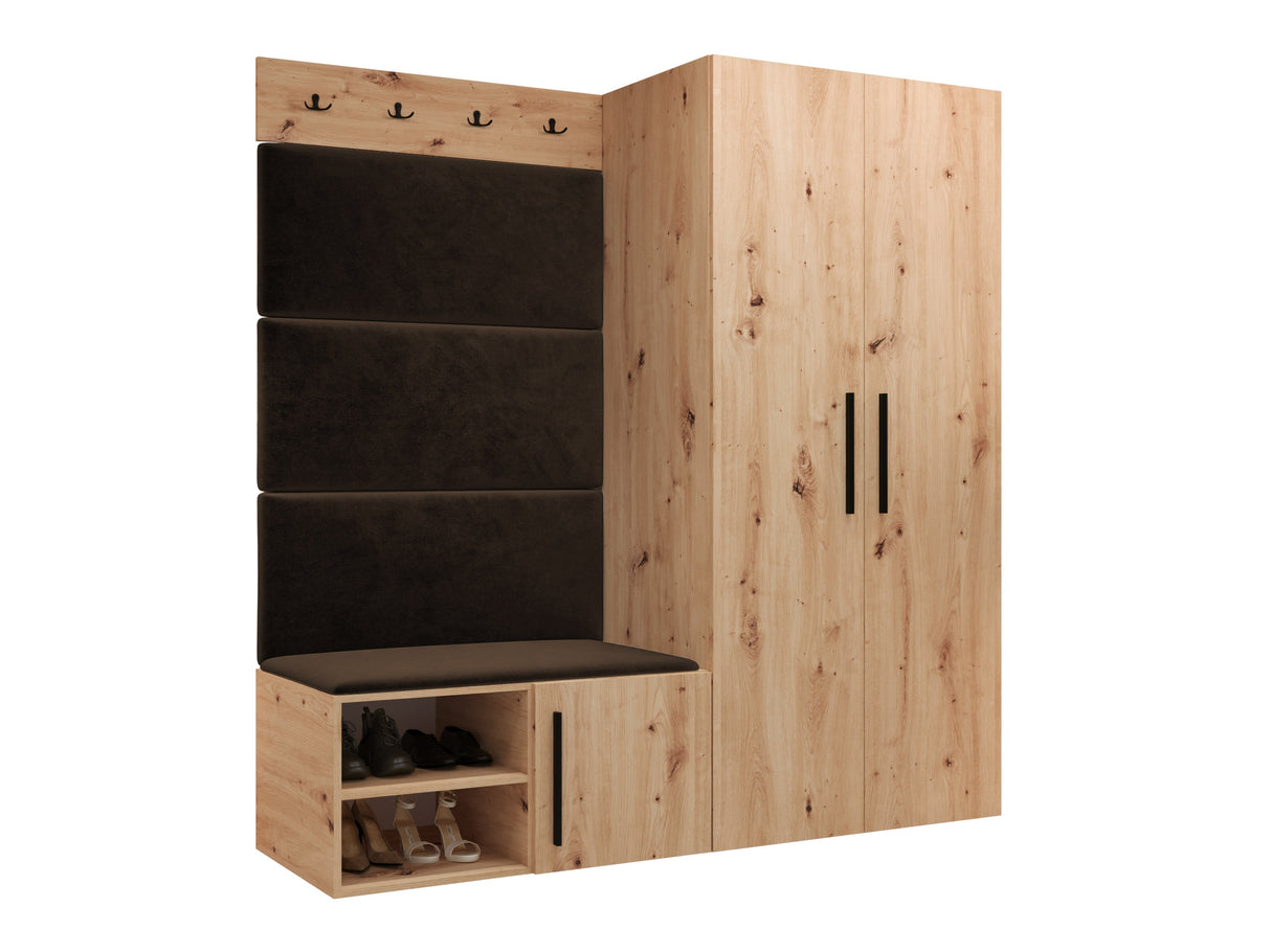 Előszoba garnitúra Garderoba MEDI I, Keret színe: Artisan tölgy, Puha falpanel színe: Manila 04