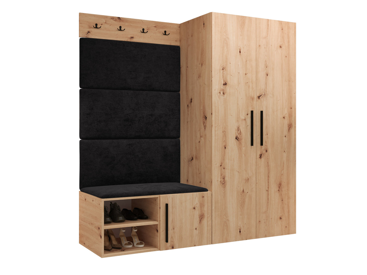 Előszoba garnitúra Garderoba MEDI I, Keret színe: Artisan tölgy, Puha falpanel színe: Manila 18