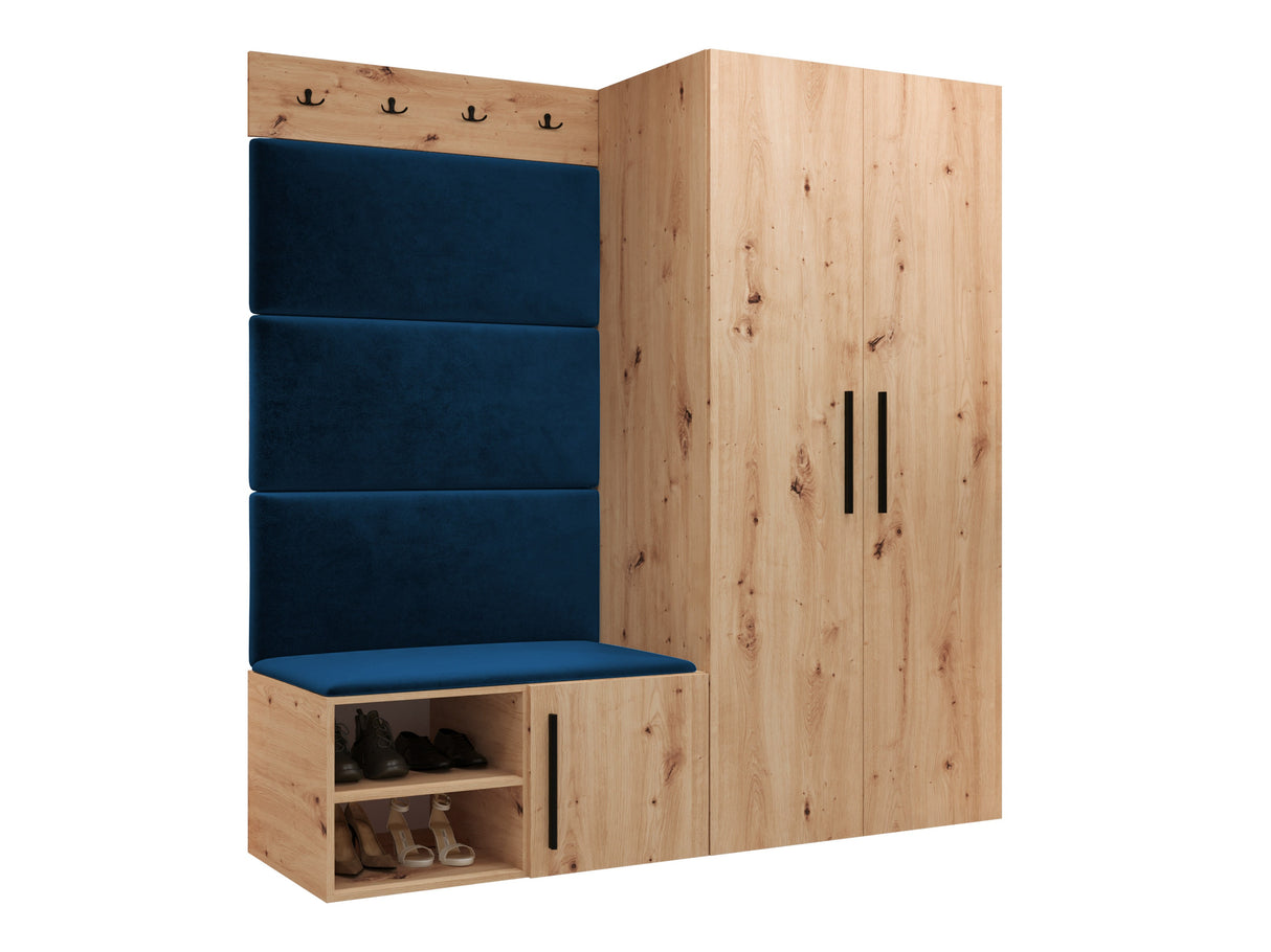 Előszoba garnitúra Garderoba MEDI I, Keret színe: Artisan tölgy, Puha falpanel színe: Manila 26