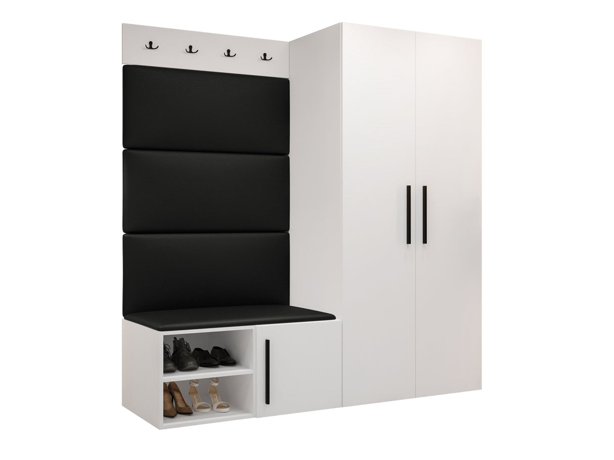 Előszoba garnitúra Garderoba MEDI I, Keret színe: Fehér, Puha falpanel színe: Soft 011