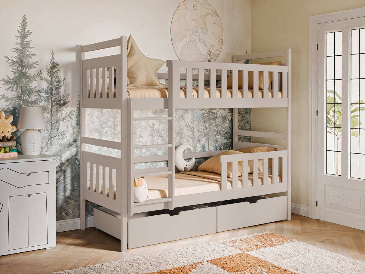 Emeletes ágy MONIKA (William), Szín: Kasmír, Alvó felület mérete: 80 x 180 cm