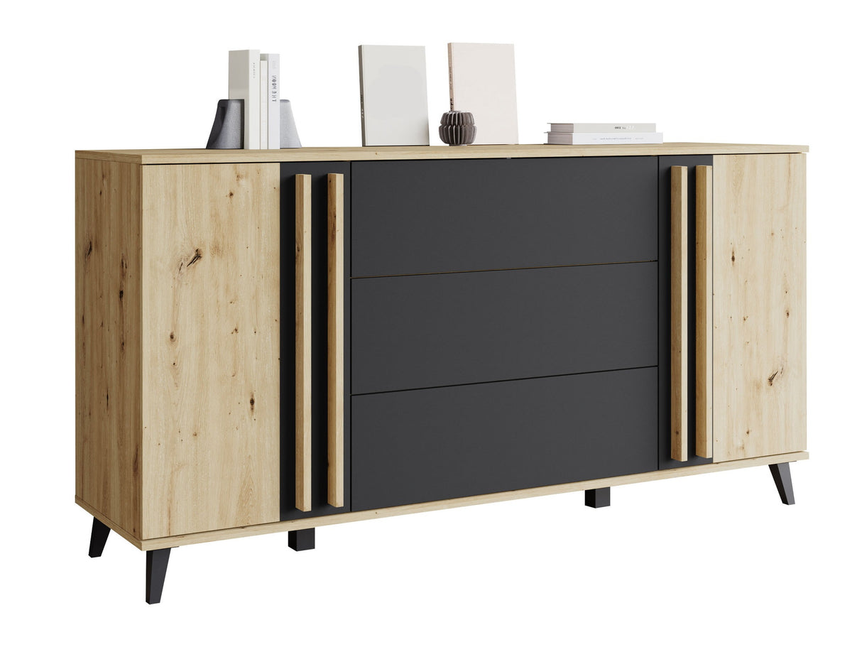 Komód Komoda HELSINKI 150, Szín: Artisan tölgy + Grafit