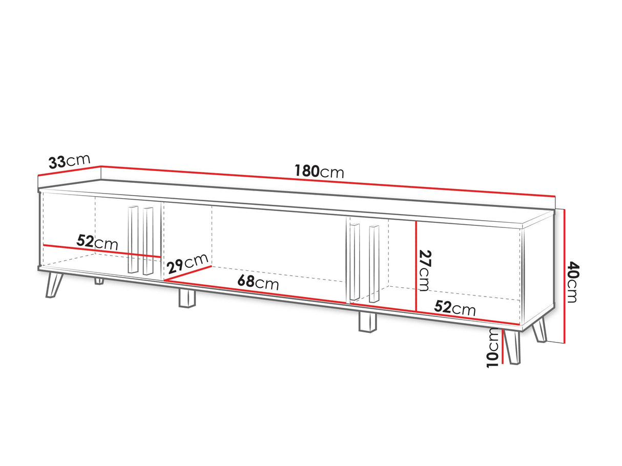 TV-állvány RTV HELSINKI 183, Szín: Artisan tölgy + Grafit