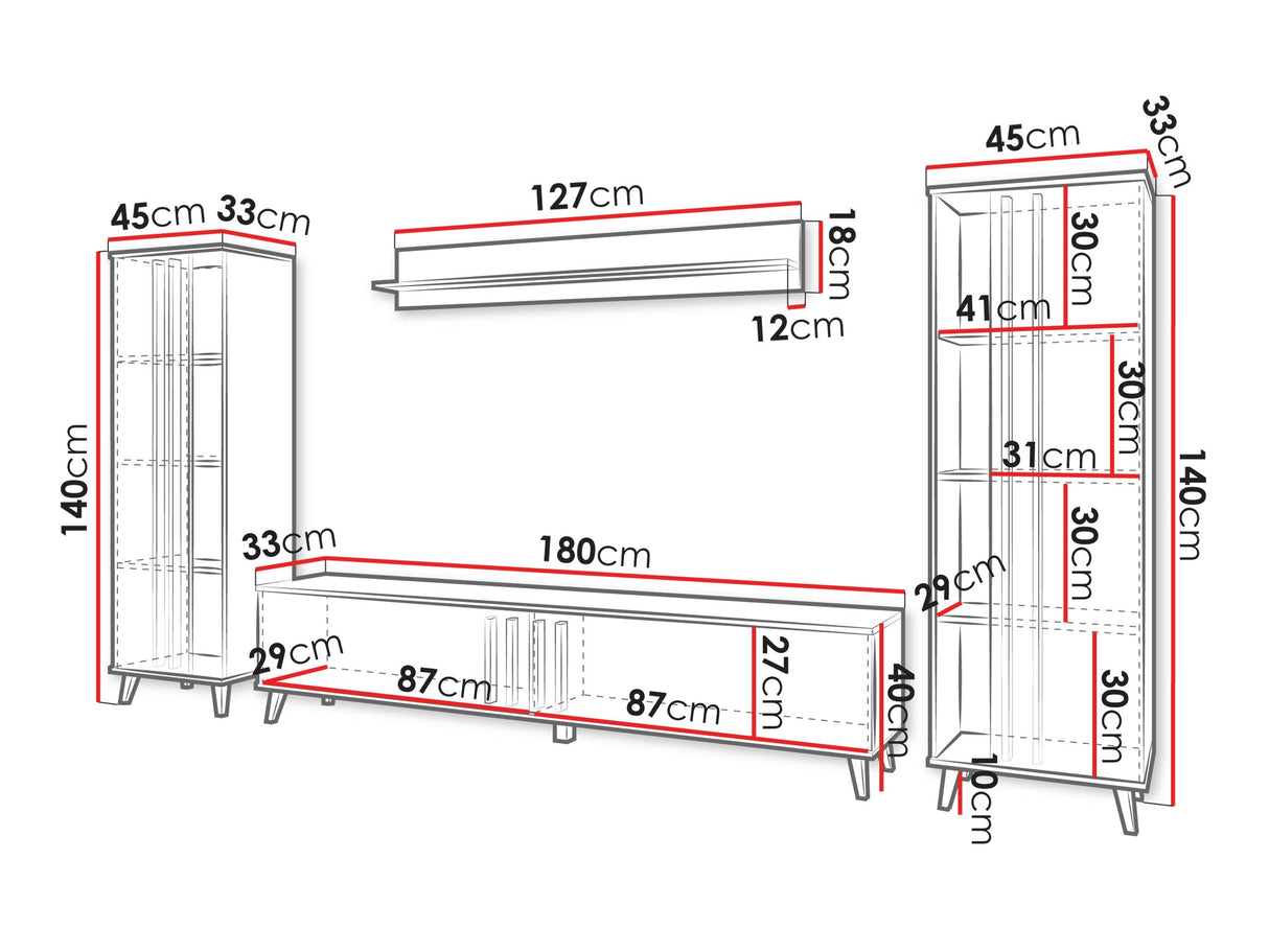 Nappali szett HELSINKI I, Szín: Grafit