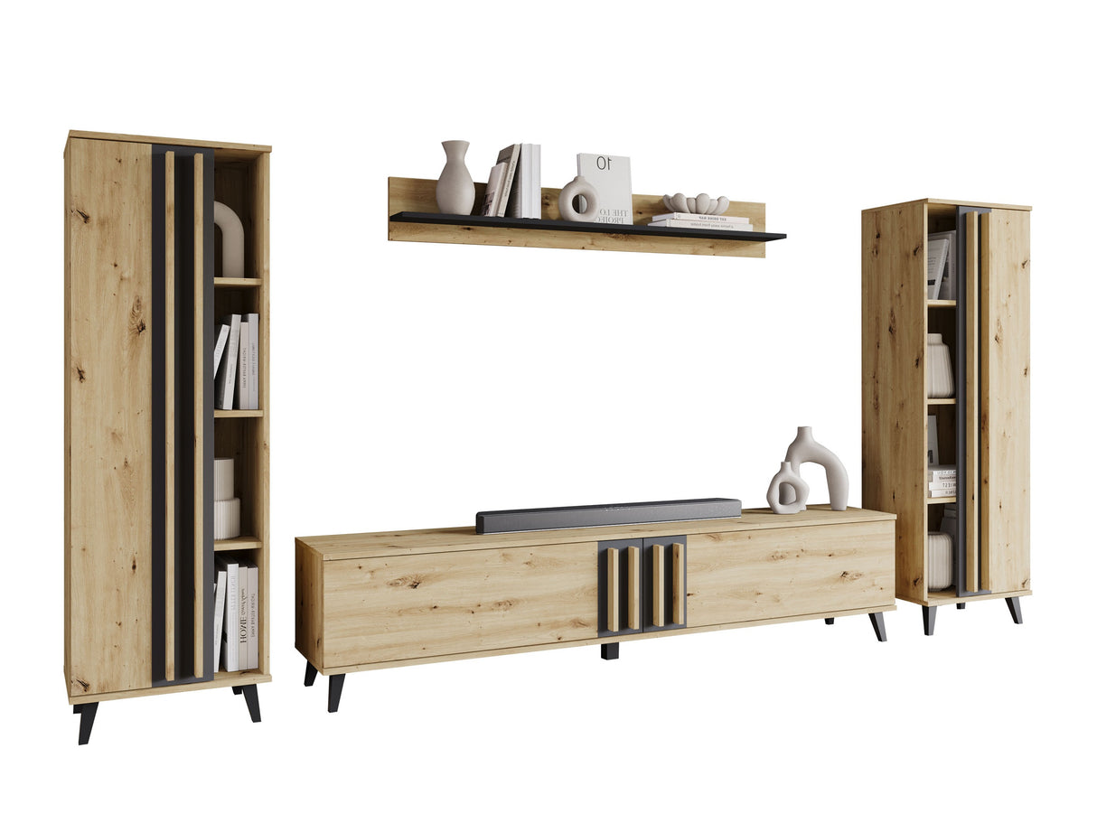 Nappali szett HELSINKI I, Szín: Artisan tölgy + Grafit