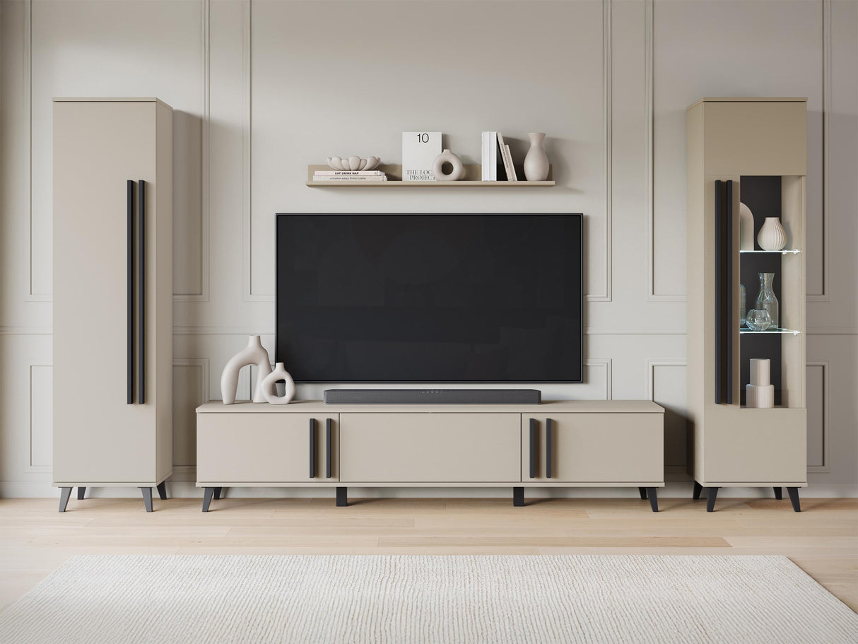 Nappali szett HELSINKI II, Szín: Kasmír, Led világítás: Igen