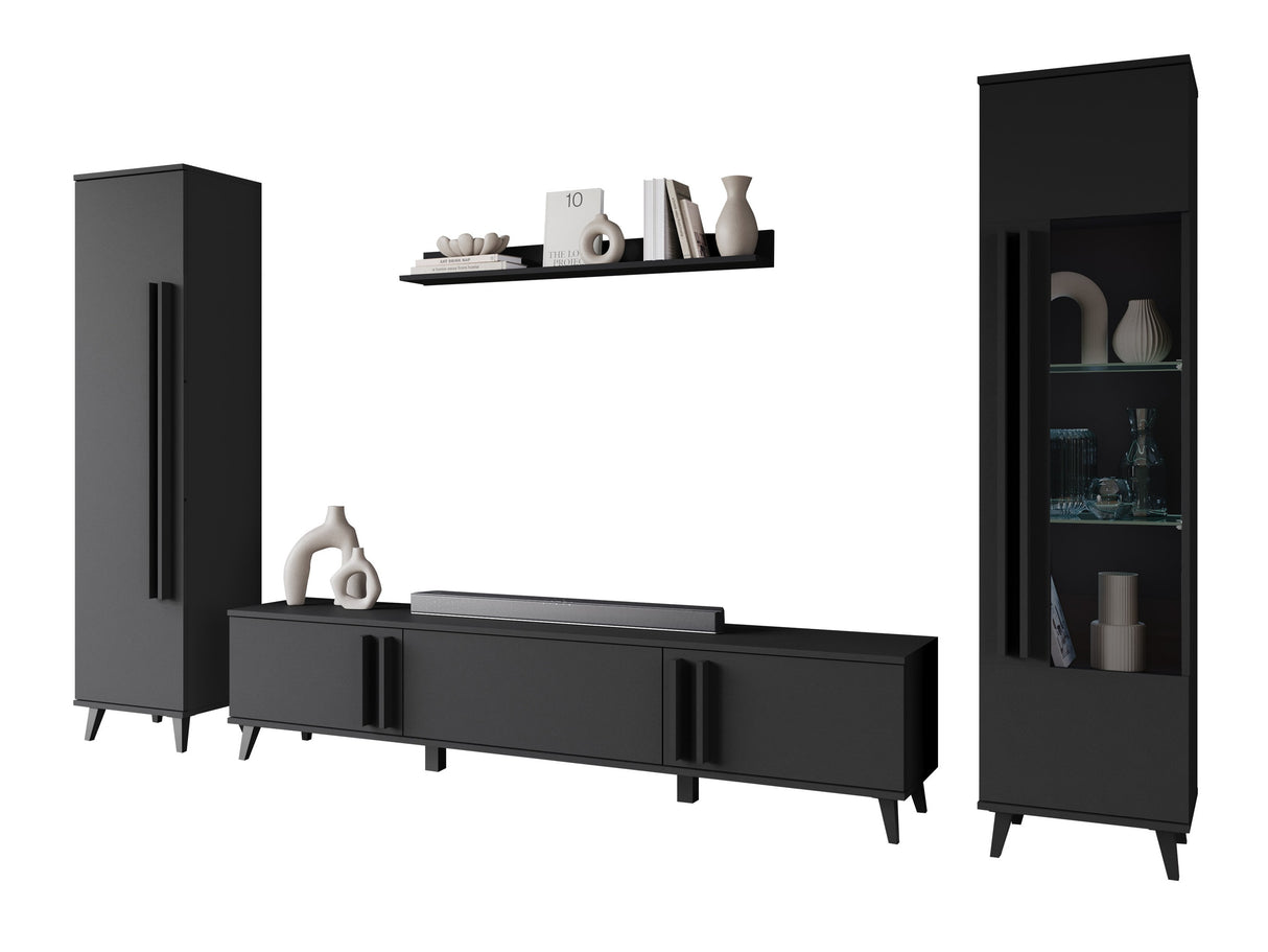 Nappali szett HELSINKI II, Szín: Grafit, Led világítás: Nem