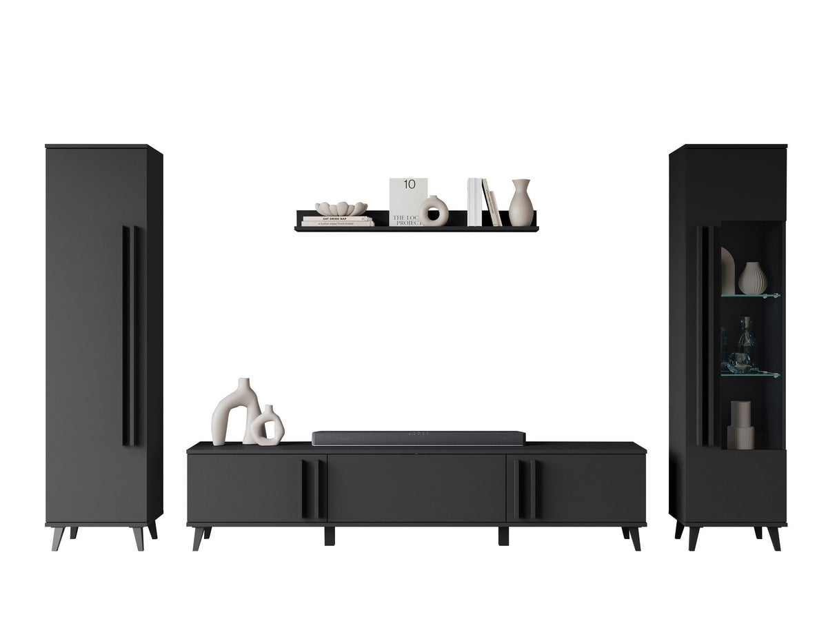 Nappali szett HELSINKI II, Szín: Grafit, Led világítás: Nem