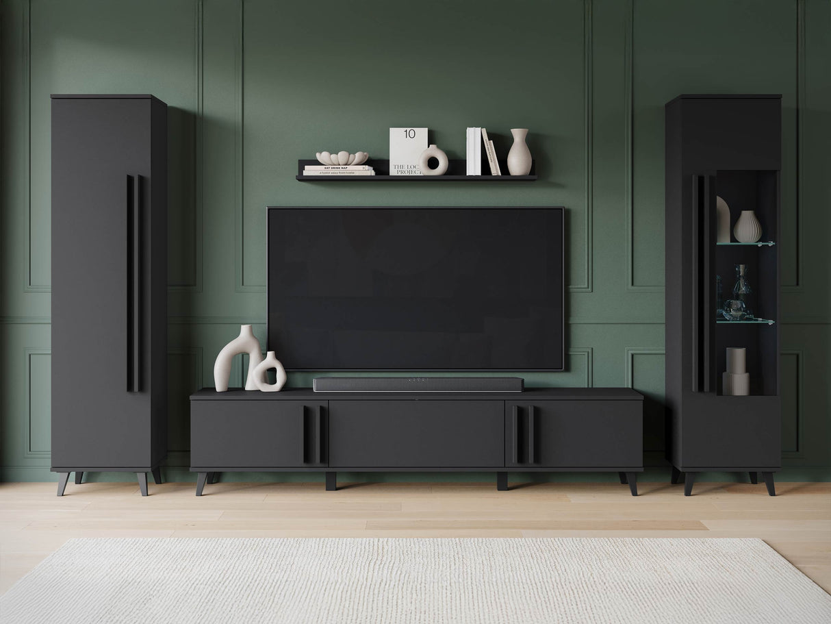 Nappali szett HELSINKI II, Szín: Grafit, Led világítás: Nem