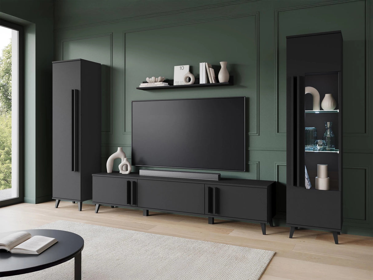 Nappali szett HELSINKI II, Szín: Grafit, Led világítás: Igen