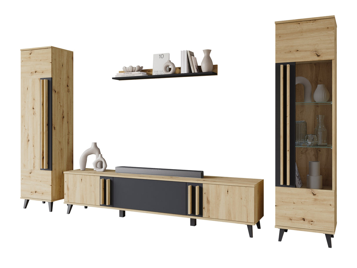 Nappali szett HELSINKI II, Szín: Artisan tölgy + Grafit, Led világítás: Nem