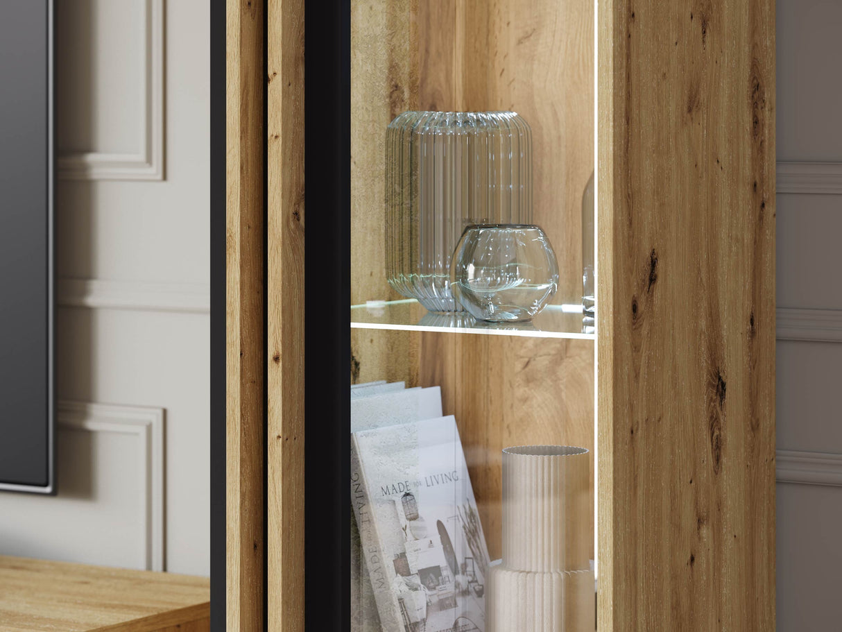 Nappali szett HELSINKI II, Szín: Artisan tölgy + Grafit, Led világítás: Igen