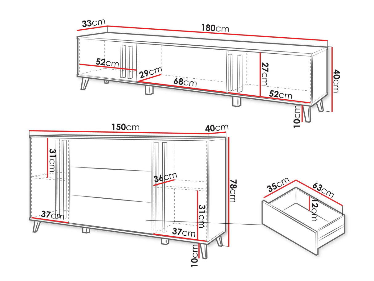 Nappali szett HELSINKI III, Szín: Artisan tölgy + Grafit
